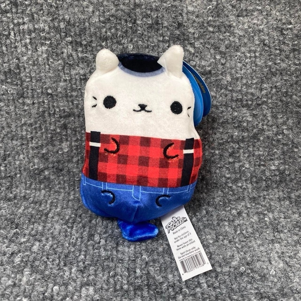 CATS VS PICKLES LUMBER JACKET RED PLAID PLUSH TOY